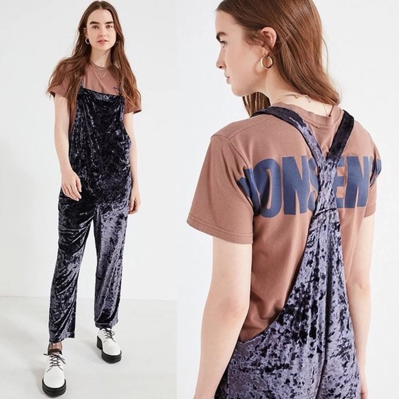 Urban Outfitters Pants - SO SOFT☁️UO Luxe Relaxed Velvet Overall